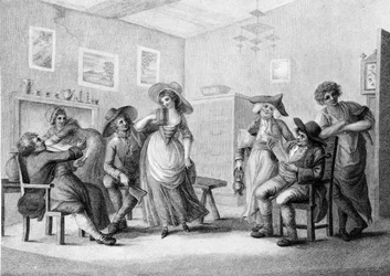 A vila Ale-House, gravada por Joseph Grozer, 1787